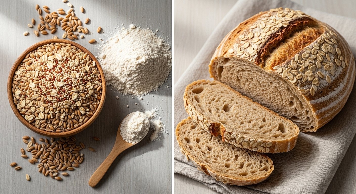 Pan integral y cereales completos como alternativa saludable a las harinas refinadas